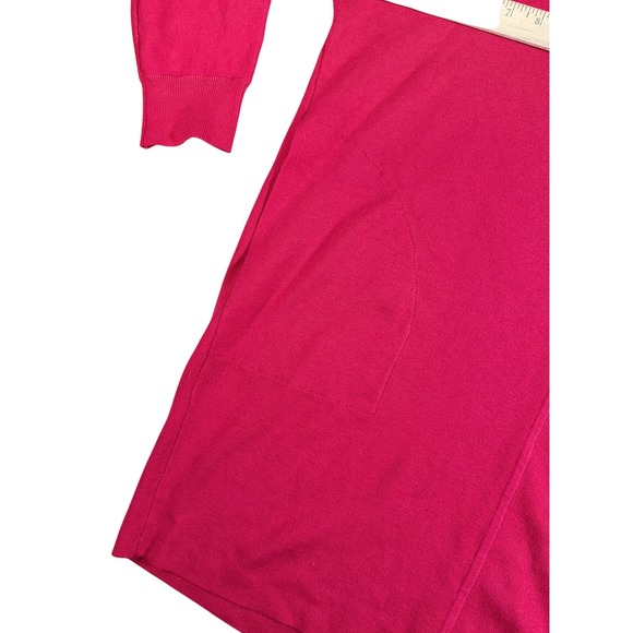 Saturday/Sunday Pink V Neck Long Sleeve Sweater Dress Sz Medium - Picture 4 of 7